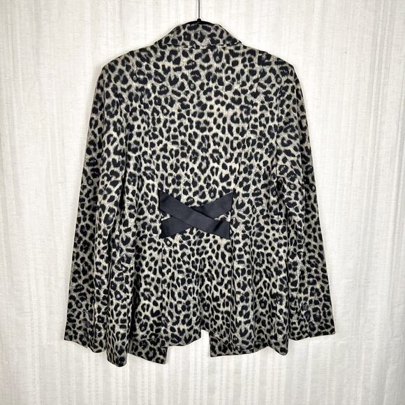 Cabi Jungle Leopard Print Soft Stretch Rayon Blazer Size 8 Style 3373 - Picture 4 of 9